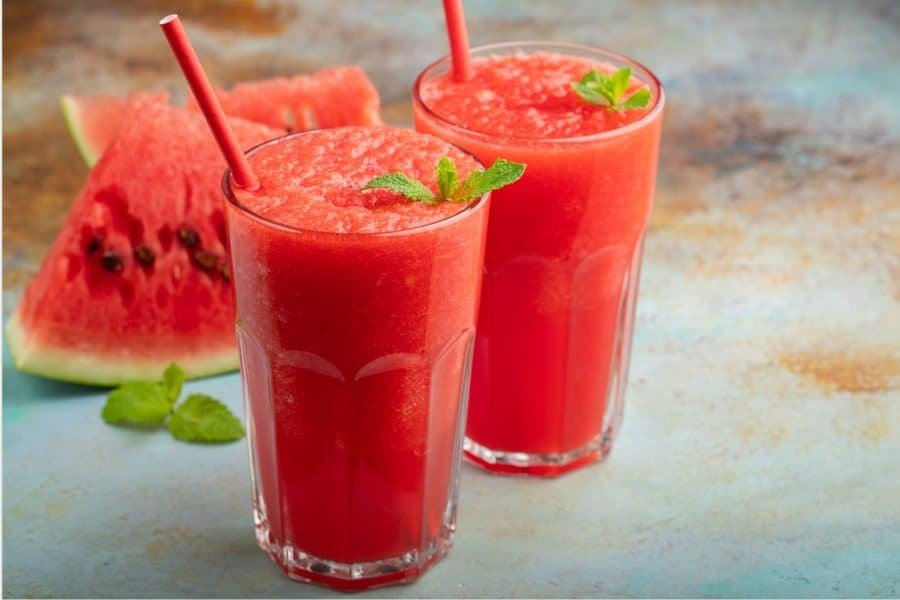 Receta granada y sandía